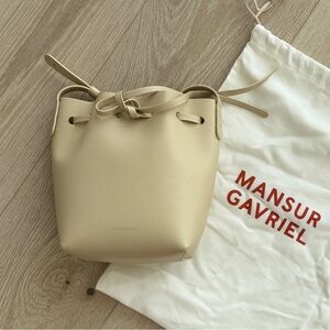 Mansur Gavriel Cream Mini Bag with Drawstring Closure
